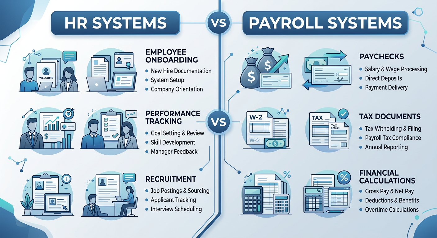 HR Systems vs Payroll Systems: What’s the Difference?